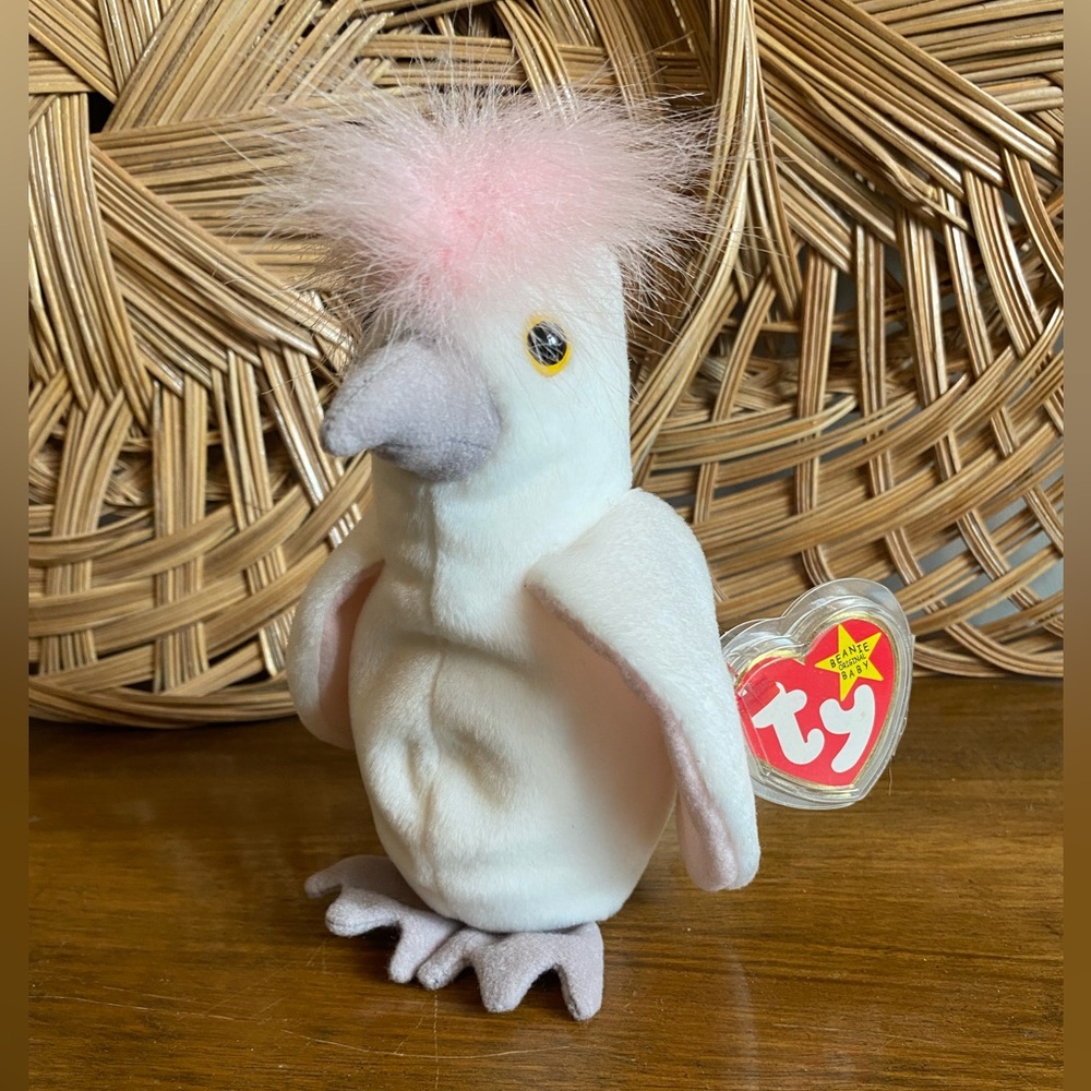 Ty vintage Beanie Babies - Kuku the bird - 1998 w/tag protector 🦜❤️